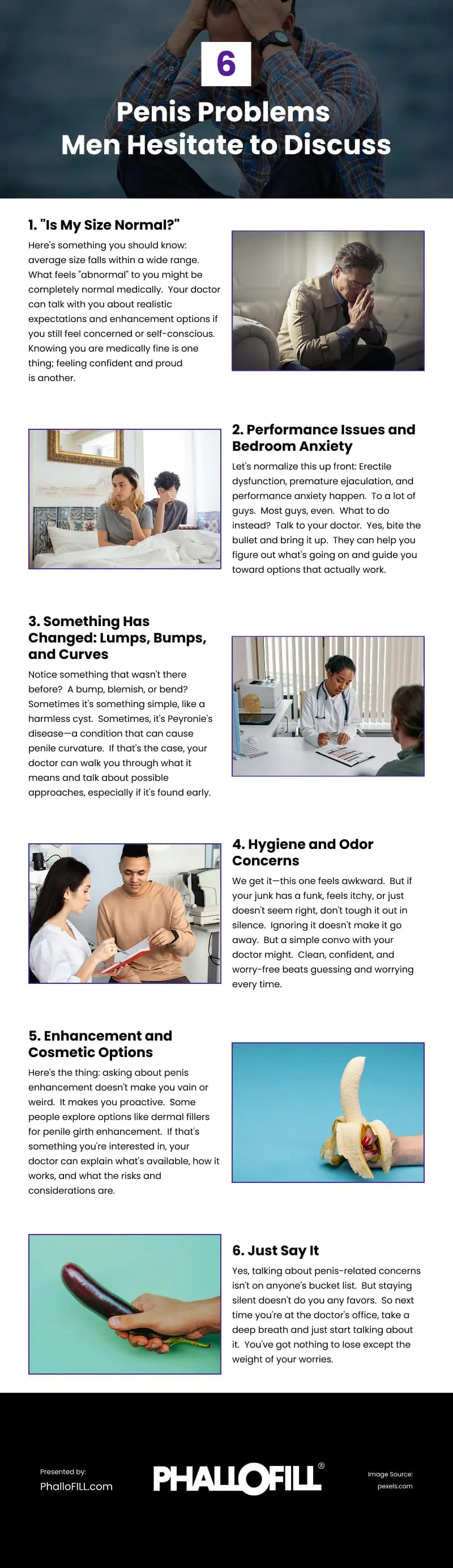 6 Penis Problems Men Hesitate to Discuss Infographic 6 Penis Problems Men Hesitate to Discuss Infographic