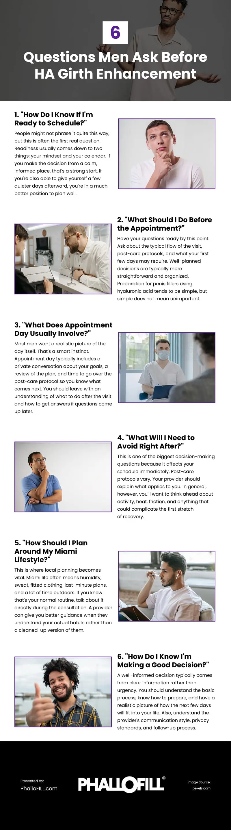 6 Questions Men Ask Before HA Girth Enhancement Infographic