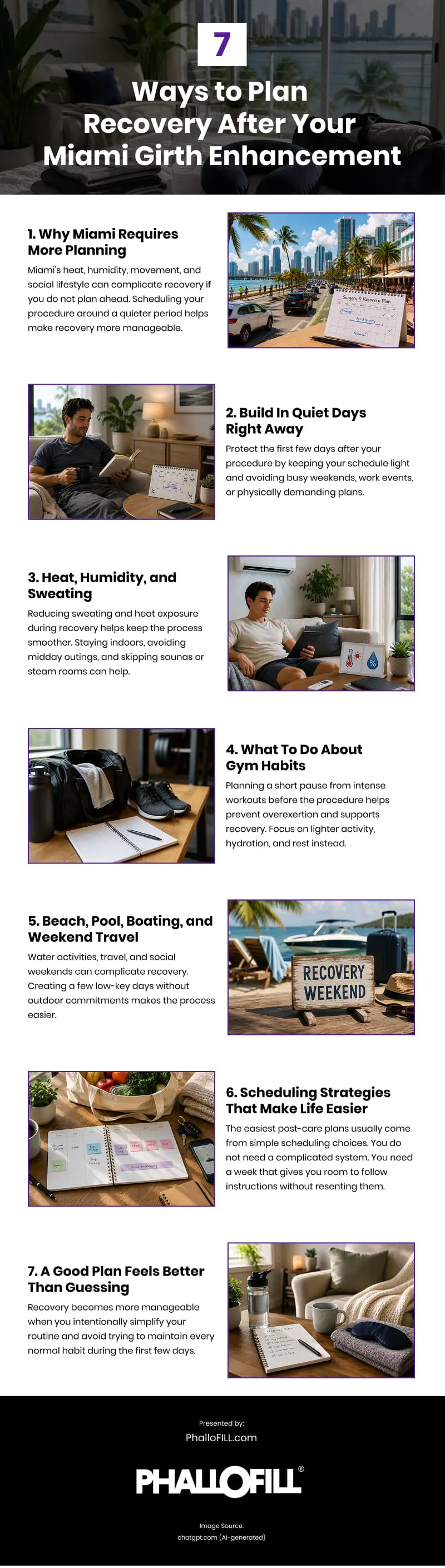 7 Ways to Plan Recovery After Your Miami Girth Enhancement Infographic