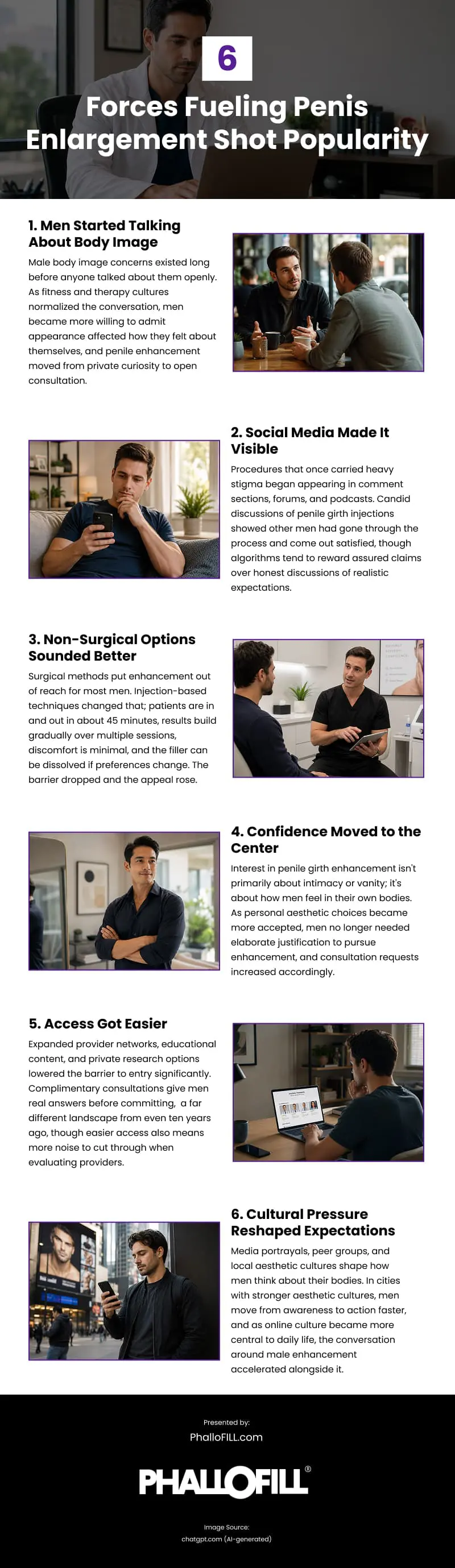 6 Forces Fueling Penis Enlargement Shot Popularity Infographic 6 Forces Fueling Penis Enlargement Shot Popularity Infographic