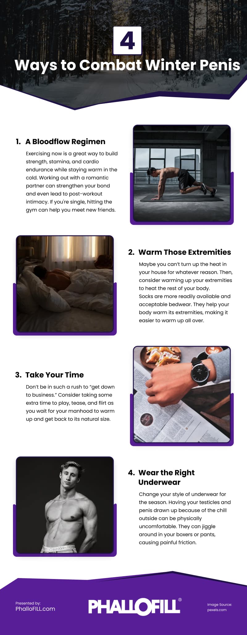 4 Ways to Combat Winter Penis Infographic